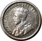 Канада 1918 г. • KM# 23 • 10 центов • Георг V • серебро • регулярный выпуск • XF+