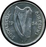 Ирландия 1934 г. • KM# 8 • полкроны • лошадь • серебро • регулярный выпуск • VF