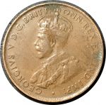 Австралия 1928 г. • KM# 23 • 1 пенни • Георг V • регулярный выпуск • VF