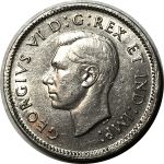 Канада 1937 г. • KM# 33 • 5 центов • Георг VI • бобер • XF-AU