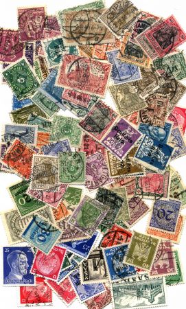 Германия • до 1945 г. • набор 50 разных, старинных марок • Used F-VF