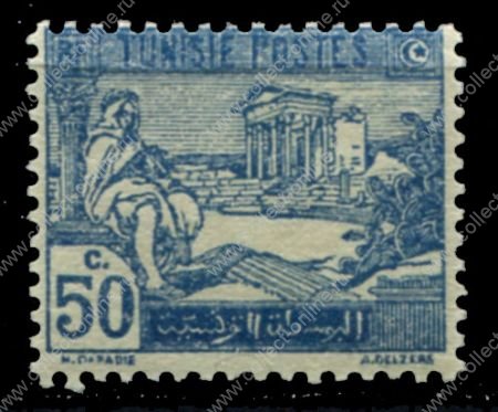 Тунис 1922-26 гг. SC# 69 • 50c. • Римские руины Дугга • MH OG XF