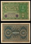 Германия 1919 г. • P# 66a • 50 марок • девушка • регулярный выпуск • UNC пресс