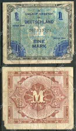 Германия • Оккупация 1944 г. • P# 192a • ½ марки • буква "F" (номер без дефиса) • оккупационный выпуск • VG ( кат. - $8- )