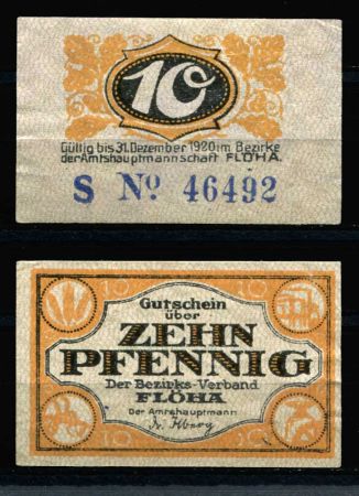 ФЛЕА 1920г. 10 пф. / UNC ПРЕСС