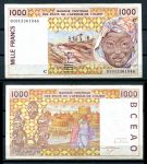 Западноафриканский союз • Буркина-Фасо 2001 г. • P# 311Cl • 1000 франков • регулярный выпуск • XF