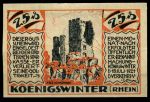 Кёнигсвинтер Германия 1921г. / 25 пф. / графиня / UNC пресс