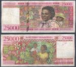 Мадагаскар 1998 г. • P# 82 • 25000 франков(5000 ариари) • женщина с ребёнком • регулярный выпуск • F-VF