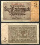 Германия • 3-й рейх 1937 г. • P# 174b • 2 рентенмарки • сноп пшеницы • № - 8 цифр • регулярный выпуск • F