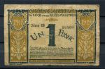 Франция • Ницца 1917 г. • 1 франк • выпуск торговой палаты • F-VF