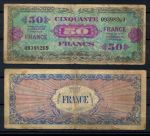 Франция 1944 г. • P# 122a • 50 франков • Союзные войска • 2-й оккупационный выпуск • F-