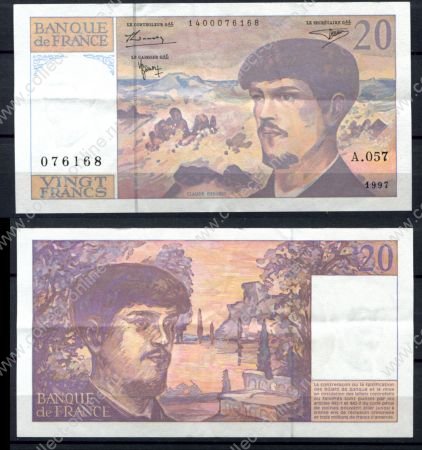 Франция 1997 г. • P# 151 • 20 франков • регулярный выпуск • XF+