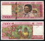 Мадагаскар 1998 г. • P# 82 • 25000 франков(5000 ариари) • женщина с ребёнком • регулярный выпуск • VF