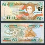 Восточные Карибы • Сент-Винсент 2000 г. • P# 40v • 50 долларов • Елизавета II • форт Бримстон • регулярный выпуск • UNC пресс