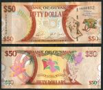 Гайана 2016 г. • P# 41 • 50 долларов • 50-летие независимости • памятный выпуск • UNC пресс