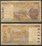 Западноафриканский союз • Сенегал 1991 г. • P# 711Ka • 1000 франков • регулярный выпуск • VG