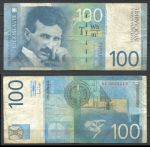 Югославия 2000 г. • P# 156 • 100 динаров • Никола Тесла • регулярный выпуск • VF-
