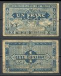 Алжир 1944 г. • P# 101 H • 1 франк • Послевоенная французская администрация • 2-й регулярный выпуск • F