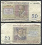 Бельгия 1956 г.(03.04) • P# 132b • 20 франков • Орландо ди Лассо • регулярный выпуск • F-VF