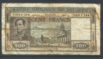 Бельгия 1949 г.(21.05) • P# 126 • 100 франков • Леопольд I • регулярный выпуск • VG*