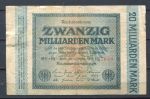 Германия 1923 г. • P# 118a • 20 миллиардов марок • в.з. "G/D" • XF-*