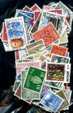 Норвегия • XX век • набор 50 разных старых марок • Used F-VF