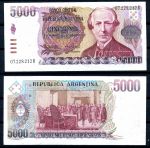 АРГЕНТИНА 1984-5гг. P# 318 / 5000 ПЕСО UNC ПРЕСС