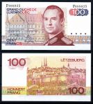 Люксембург 1980 г. • P# 57 • 100 франков • герцог Жан • регулярный выпуск • UNC пресс