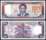 Либерия 2009 г. • P# 29d • 50 долларов • Сэмюэл Каньон Доу • регулярный выпуск • UNC пресс