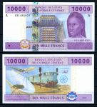 Центральная Африка • Габон 2002 г. • P# 410A • 10000 франков • регулярный выпуск • UNC пресс