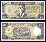 Либерия 2009 г. • P# 28e • 20 долларов • Уильям Табмен • регулярный выпуск • UNC пресс ( кат. - $ 5 )