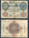 Германия 1914 г. • P# 46b • 50 марок • номер - 7 цифр • регулярный выпуск • F ( кат. - $ 8 )