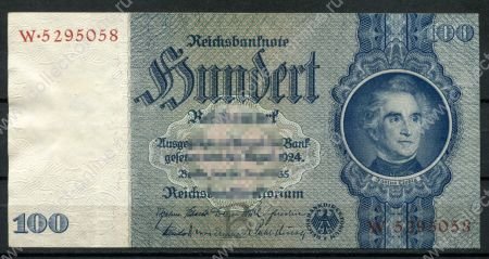 Германия • 3-й рейх 1935 г. • P# 183a • 100 рейхсмарок • Юстус фон Либих • регулярный выпуск • XF-AU