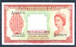 Малайя и Британское Борнео 1953 г. • P# 3 • 10 долларов • Елизавета II • XF-AU