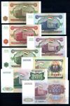 Таджикистан 1994 г. • P# 1-8 • 1 - 500 рубль • советский дизайн • 8 бон • регулярный выпуск • UNC пресс