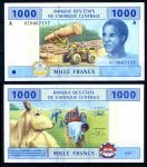 Центральная Африка • Габон 2002 г. • P# 407A • 1000 франков • лесозаготовка • регулярный выпуск • UNC пресс