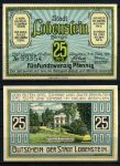 ЛОБЕНШТАЙН 1921г. 25 пф. ГОРОД UNC ПРЕСС