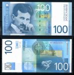 Югославия 2000 г. • P# 156 • 100 динаров • Никола Тесла • регулярный выпуск • UNC пресс