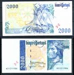 ПОРТУГАЛИЯ 2000г. P# 189d / 2000 ЭСКУДО UNC ПРЕСС / КОРАБЛИ