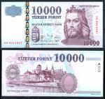Венгрия 2007 г. • P# 192f • 10000 форинтов • король Иштван I Святой • регулярный выпуск • UNC пресс
