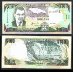 Ямайка 2004 г. P# 84b • 100 долларов • Водопады Даннс-Ривер • регулярный выпуск • UNC пресс