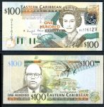 Восточные Карибы • Сент-Винсент 2003 г. • P# 46v • 100 долларов • Елизавета II • сэр Артур Льюис • UNC пресс ( кат. - $ 190 )