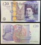 Великобритания 2012 г. • P# 392d • 20 фунтов • Елизавета II • Адам Смит • регулярный выпуск • C. Salmon • UNC пресс