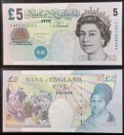 Великобритания 2012 г. • P# 391d • 5 фунтов • Елизавета II • Элизабет Фрай • регулярный выпуск • A. Salmon • UNC пресс ( кат. - $20 )