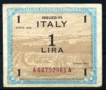 Италия 1943 г. • P# M10b • 1 лира • без F • оккупационный выпуск • XF-