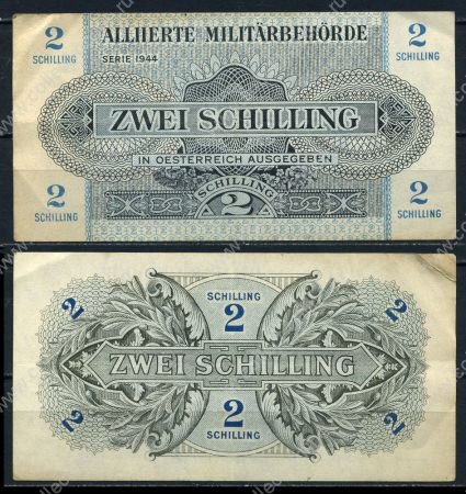 Австрия 1944 г. • P# 104 • 2 шиллинга • армейский чек • оккупационный выпуск • AU