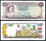 Багамы 1968г. P# 26 / 1/2 Доллара / XF+ / Гербы