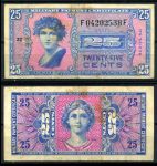 США 1958-1961 гг. • P# M38 • 25 центов • серия 541 • две женщины • армейский чек • VF-