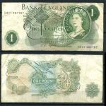 Великобритания 1966-1970 гг. • P# 374e • 1 фунт • Елизавета II • J.S.Fforde • регулярный выпуск • VF
