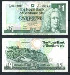 Шотландия 1989 г. • P# 351a • 1 фунт • Арчибальд Кэмпбелл • Замок Глэмис • регулярный выпуск • XF